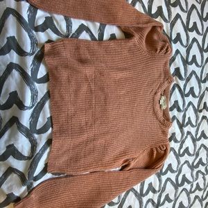 Rose gold Long sleeve knitted sweatshirt